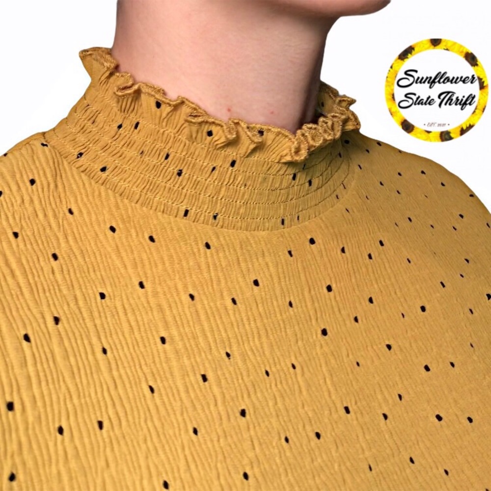 Mock neck vintage inspired top